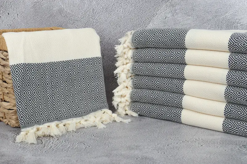 Custom Name Towel, Bachelorette Party Decorations, Organic towel, Cotton towel, Bachelor Gift, Embroidered Turkish Towel, 70x40 Cotton Diamond Towel - 3