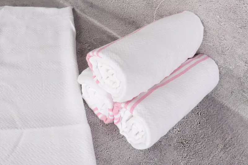 Spa Towel, Eco-friendly Turkish towel for home and travel, 70x40 Cotton Striped Towel, Peshtemal, Wedding Favors, Quick-dry towel, Sand-free towel - 8