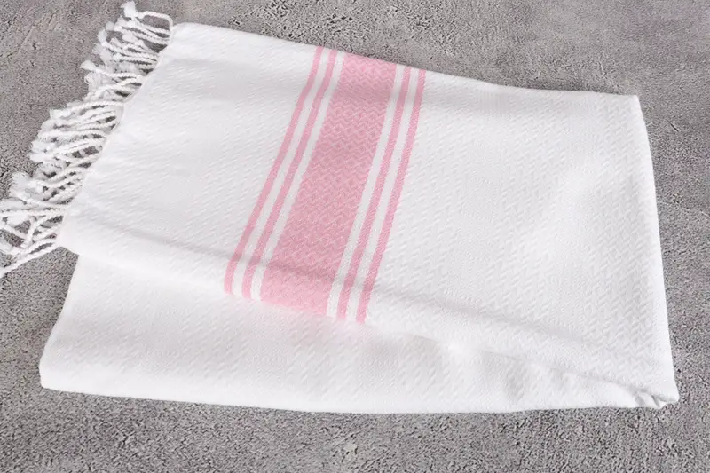 Spa Towel, Eco-friendly Turkish towel for home and travel, 70x40 Cotton Striped Towel, Peshtemal, Wedding Favors, Quick-dry towel, Sand-free towel - 6