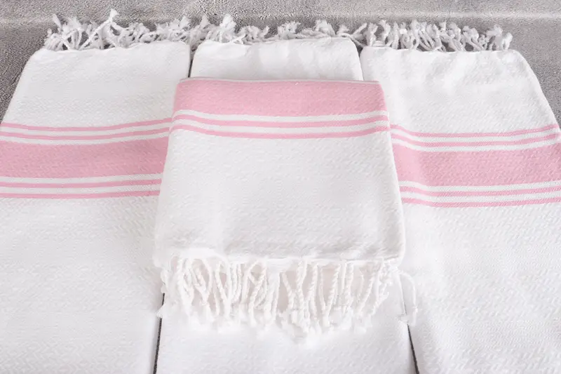 Spa Towel, Eco-friendly Turkish towel for home and travel, 70x40 Cotton Striped Towel, Peshtemal, Wedding Favors, Quick-dry towel, Sand-free towel - 4