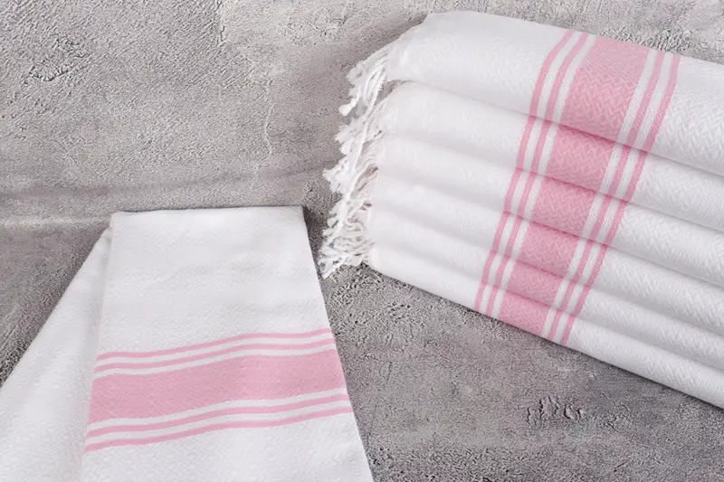 Spa Towel, Eco-friendly Turkish towel for home and travel, 70x40 Cotton Striped Towel, Peshtemal, Wedding Favors, Quick-dry towel, Sand-free towel - 2