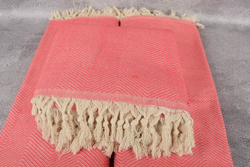84x68 Cotton Zig zag Towel, Aesthetic Blanket, Woven Throw Blanket, Bridesmaid Gifts, Bachelorette Party Gifts Bridesmaids, Boho Throw Blankets - 4