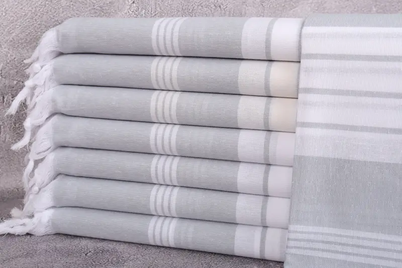 Custom Wedding Gifts, Bridesmaid Gifts, Home Decor Towel, Beach Towel Gift, Sand-resistant Turkish towel for travel, 68x36 Cotton Striped Towel - 1