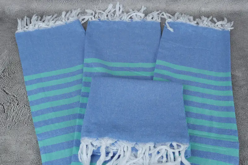Turkish Towel Set, Custom Wedding Gift, 70x36 Cotton Striped Towel, Organic Turkish towel, Handmade Turkish Towel, Cotton towel, Engagement Gift - 4