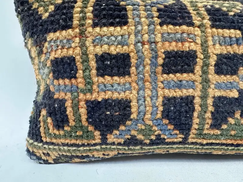 Antique Pillows, Home Decor Pillow, Bench Pillow Cover, Pillow Case, Muted Cushion Case, 8x16 Blue Pillow Case, Throw Kilim Pillow, Custom Cushion - 2