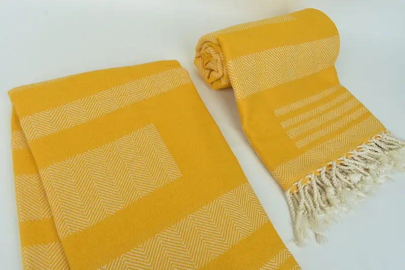 Bridal Shower Gift, Travel towel, Bridesmaid Gift Towel, Personalised Gift, Gym Towel, Unique Wedding Gift, 68x38 Cotton Chevron Towel - 8