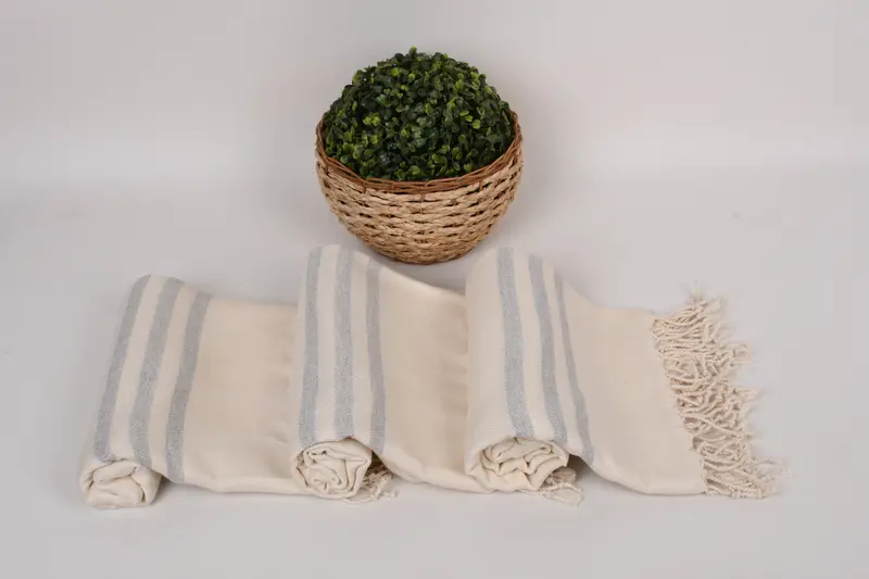 Turkish hand towel, Handmade Turkish Towel, Organic Towel, 70x40 Cotton Striped Towel, Fouta towel, Wedding Day Gift For Bride, Custom Gift - 8