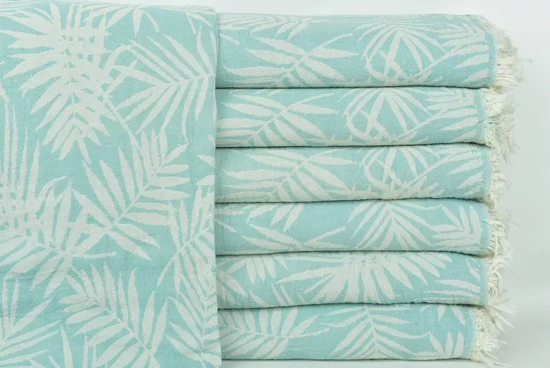 Turkish Blanket, 100x80 Cotton Floral Patterned Towel, Turkish Bedcover, Boho Throw Blankets, Bridal Shower Gift, Family Gift Basket, Memorial Gift - 2