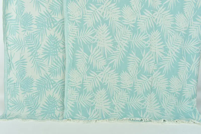 Turkish Blanket, 100x80 Cotton Floral Patterned Towel, Turkish Bedcover, Boho Throw Blankets, Bridal Shower Gift, Family Gift Basket, Memorial Gift - 1