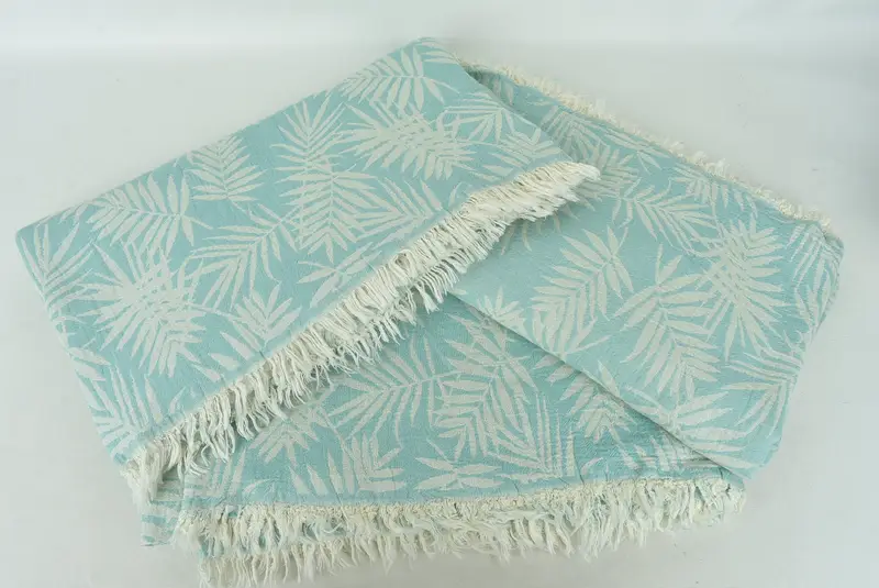Turkish Blanket, 100x80 Cotton Floral Patterned Towel, Turkish Bedcover, Boho Throw Blankets, Bridal Shower Gift, Family Gift Basket, Memorial Gift - 7