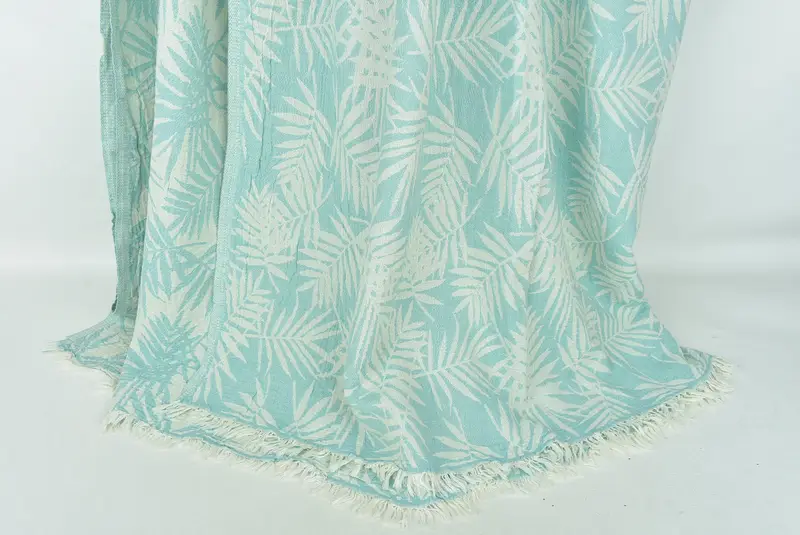 Turkish Blanket, 100x80 Cotton Floral Patterned Towel, Turkish Bedcover, Boho Throw Blankets, Bridal Shower Gift, Family Gift Basket, Memorial Gift - 8