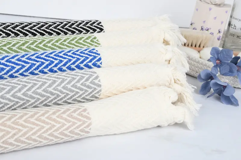 Personalized Gifts, Monogram Kitchen Towel, Spa Gift, Spa Towel, 34x18 Cotton Zigzag Design Towel, Best Friend Gift, Turkish Towel Hand Towel - 3