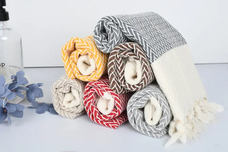 Personalized Gifts, Monogram Kitchen Towel, Spa Gift, Spa Towel, 34x18 Cotton Zigzag Design Towel, Best Friend Gift, Turkish Towel Hand Towel - 5