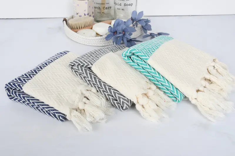 Personalized Gifts, Monogram Kitchen Towel, Spa Gift, Spa Towel, 34x18 Cotton Zigzag Design Towel, Best Friend Gift, Turkish Towel Hand Towel - 8