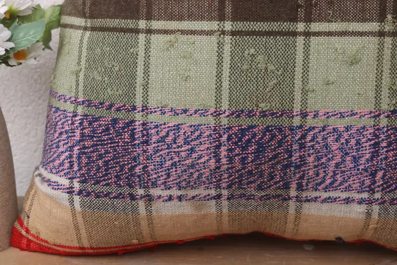 Bolster Throw Pillow Case, 16x16 Yellow Pillow Sham, Pillow Cover, Handmade Kilim Cushion, Vintage Kilim Pillow, Turkish Pillow - 3