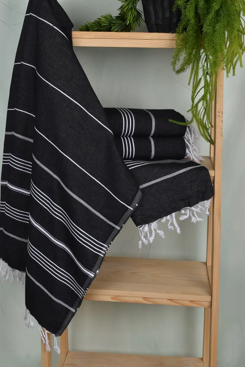 Bridesmaid Gift Towel, Handmade Gift, Lightweight Turkish towel, 70x40 Cotton Striped Towel, Summer Gift, Bachelor Party Favors, Guest Towel - 6