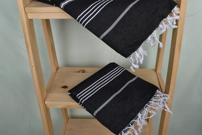 Bridesmaid Gift Towel, Handmade Gift, Lightweight Turkish towel, 70x40 Cotton Striped Towel, Summer Gift, Bachelor Party Favors, Guest Towel - 5
