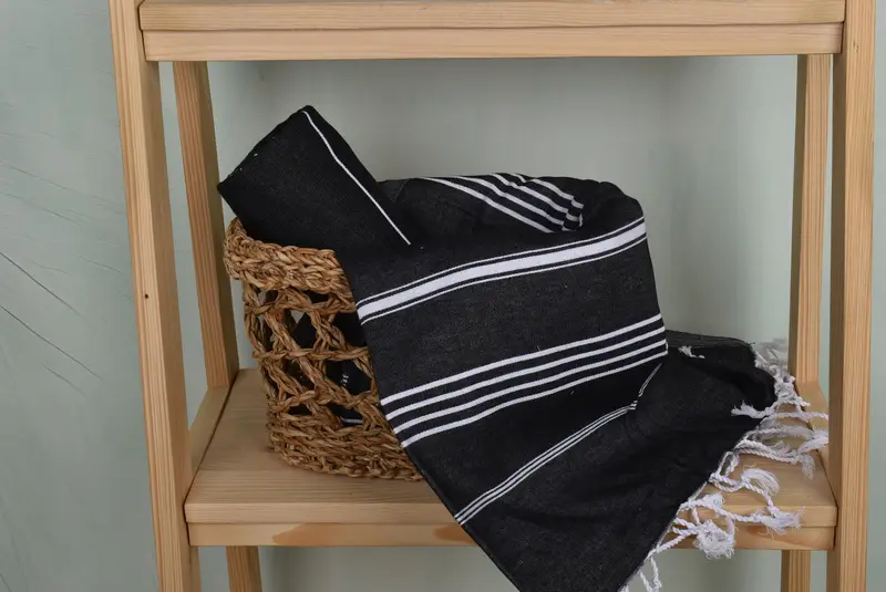 Bridesmaid Gift Towel, Handmade Gift, Lightweight Turkish towel, 70x40 Cotton Striped Towel, Summer Gift, Bachelor Party Favors, Guest Towel - 4