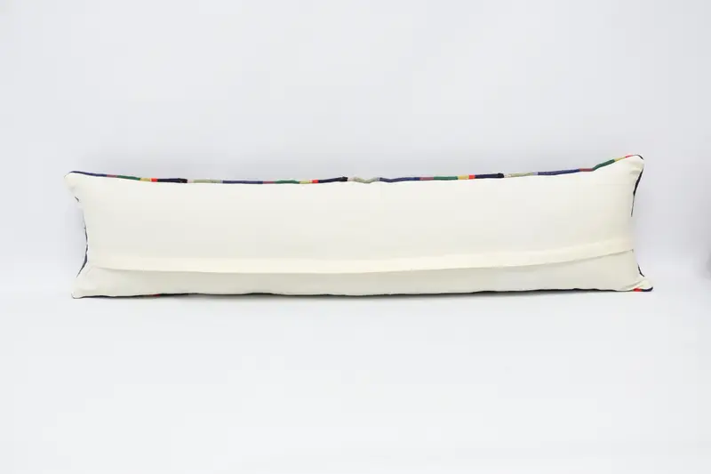 Pillow Case, Custom Pillow Cover, Authentic Pillow Case, Turkish Pillow, 12x48 Blue Pillow Sham, Kilim Pillow, Interior Designer Pillow - 6