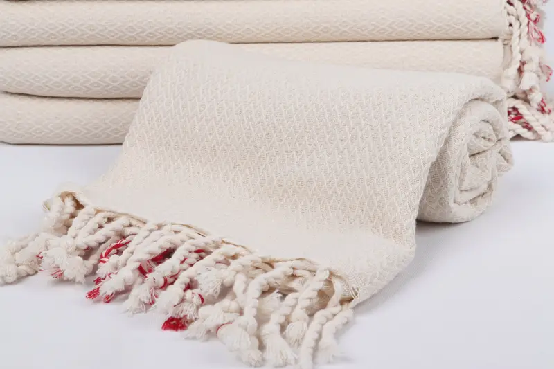 Lightweight towel, Valentines Day Gift, Embroidered Towel, 70x40 Cotton Diamond Towel, Gift For Him, Organic cotton peshtemal for spa and beach - 4