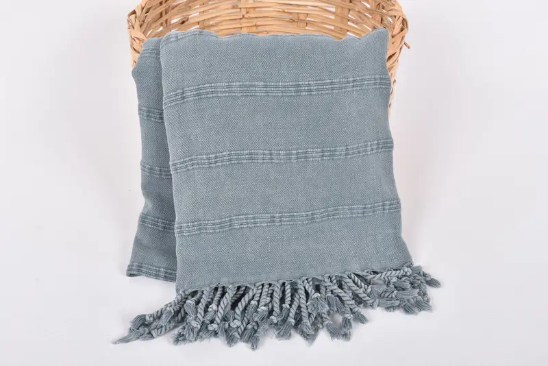 Soft towel, 70x40 Cotton Stonewashed Towel, Anniversary Gift For Her, Bridal Shower Gift, Soft and absorbent Turkish towel, Organic Turkish towel - 5