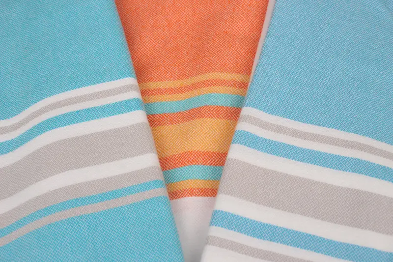 Gift For Her, Best Beach Towel, Monogram Beach Towel, 70x40 Cotton Striped Towel, Handwoven Turkish bath towel, Spa Towel, Wedding Gift For Bride - 3