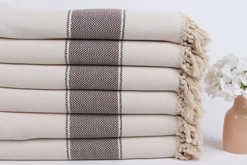 Bridesmaid Gift Towel, Peshtemal Towel, Merry Christmas Gifts, 70x36 Cotton Herringbone Towel, Embroidered Towel, Housewarming Gift, Soft towel - 9