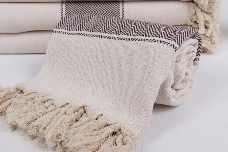 Bridesmaid Gift Towel, Peshtemal Towel, Merry Christmas Gifts, 70x36 Cotton Herringbone Towel, Embroidered Towel, Housewarming Gift, Soft towel - 12