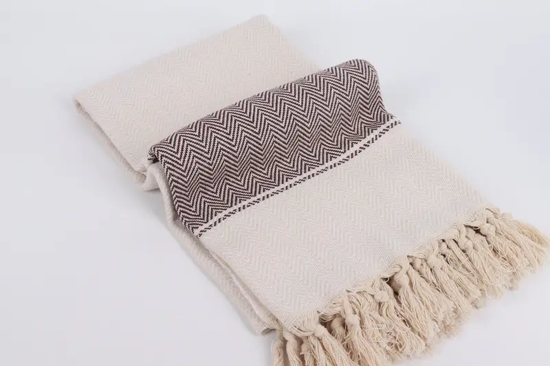 Bridesmaid Gift Towel, Peshtemal Towel, Merry Christmas Gifts, 70x36 Cotton Herringbone Towel, Embroidered Towel, Housewarming Gift, Soft towel - 17