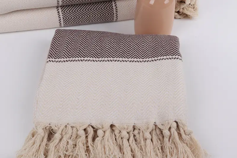 Bridesmaid Gift Towel, Peshtemal Towel, Merry Christmas Gifts, 70x36 Cotton Herringbone Towel, Embroidered Towel, Housewarming Gift, Soft towel - 15