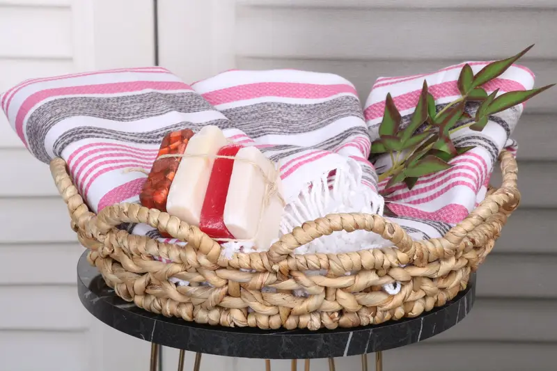 Monogram Beach Towel, Luxury towel, Soft organic Turkish peshtemal for luxury spa use, Beach Towel Bulk, Halloween Gifts, 70x40 Cotton Striped Towel - 5