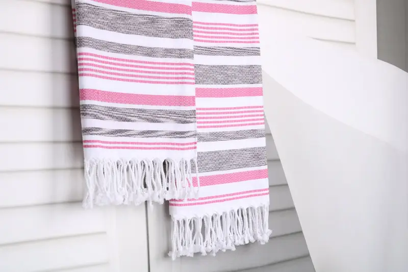 Monogram Beach Towel, Luxury towel, Soft organic Turkish peshtemal for luxury spa use, Beach Towel Bulk, Halloween Gifts, 70x40 Cotton Striped Towel - 8