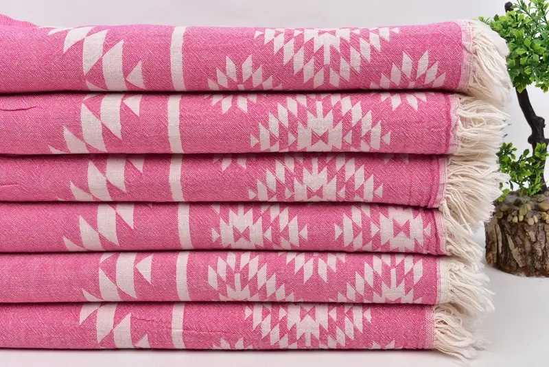 Guest Towel, Gift For Bride, Home Decor Gifts, Best spa Turkish towel for luxury home decor, 70x36 Cotton Kilim Towel, Best Beach Towel, Thin towel - 4
