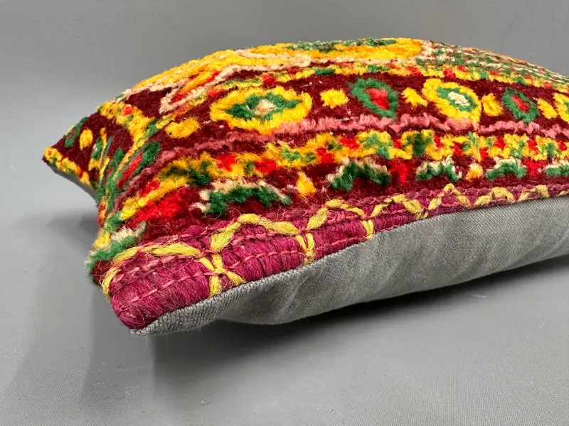 Southwestern Cushion, Crochet Pattern Pillow Cover, 12x20 Yellow Cushion, Antique Pillows, Home Decor Pillow, Pillow Sham, Turkish Pillow - 6