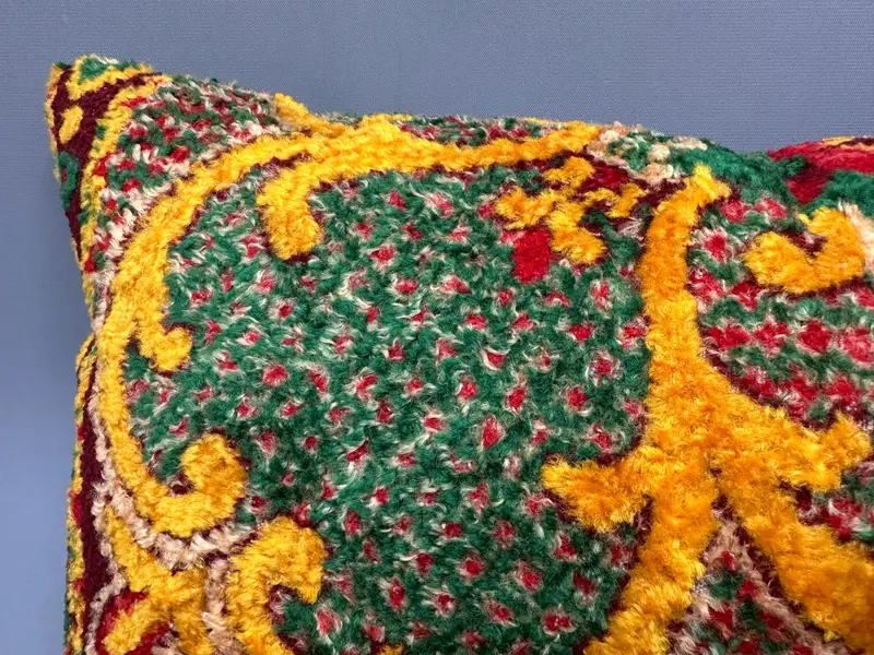 Southwestern Cushion, Crochet Pattern Pillow Cover, 12x20 Yellow Cushion, Antique Pillows, Home Decor Pillow, Pillow Sham, Turkish Pillow - 5
