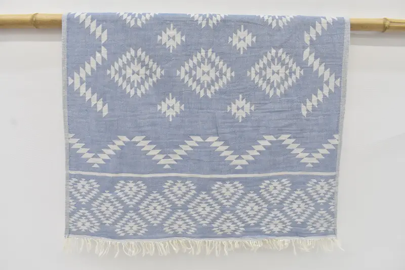 40x18 Cotton Kilim Towel, Christmas Favors, Monogram Hand Towel, Bathroom Towels, Custom Name Towel, Wedding Favors, Gift For The Home, Travel Towel - 1