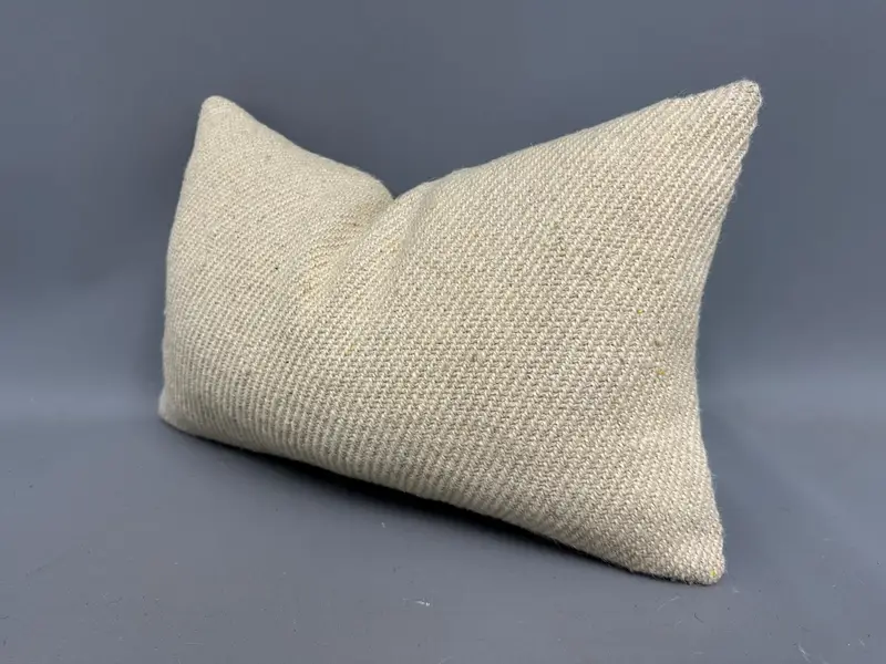12x20 Beige Pillow, Boho Throw Pillow, Turkish Kilim Pillow, Ethnical Kilim Rug Pillow, Vintage Pillow, Sofa Pillow, Pillow Sham - 3