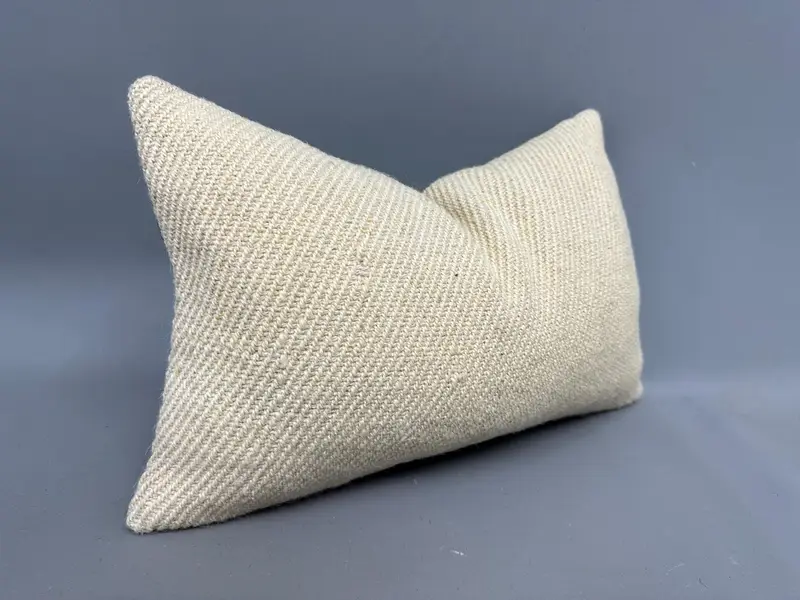 12x20 Beige Pillow, Boho Throw Pillow, Turkish Kilim Pillow, Ethnical Kilim Rug Pillow, Vintage Pillow, Sofa Pillow, Pillow Sham - 2