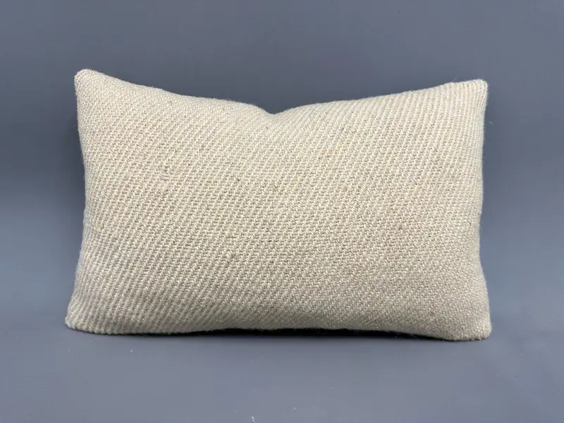 12x20 Beige Pillow, Boho Throw Pillow, Turkish Kilim Pillow, Ethnical Kilim Rug Pillow, Vintage Pillow, Sofa Pillow, Pillow Sham - 4