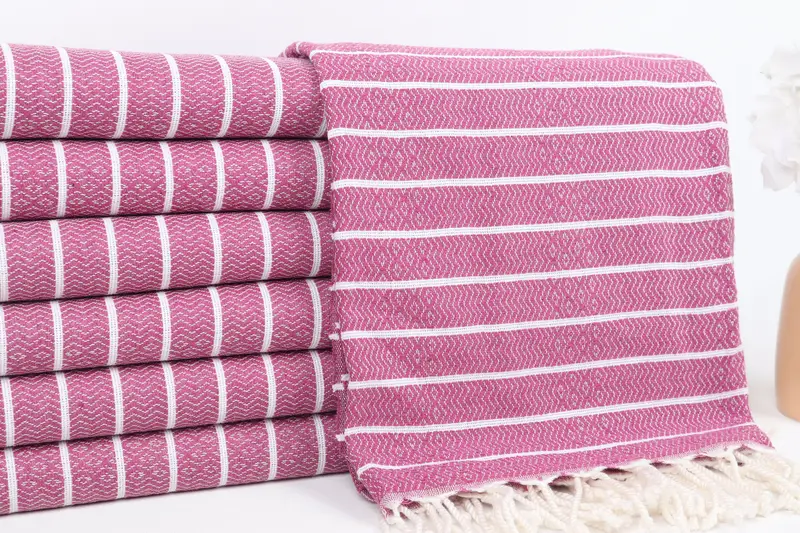 Personalized Turkish Towel, Bridesmaid Towel, Home Decor Gifts, 70x40 Cotton Striped Towel, Bachelorette Party Favors Beach, Monogrammed Beach Towel - 2