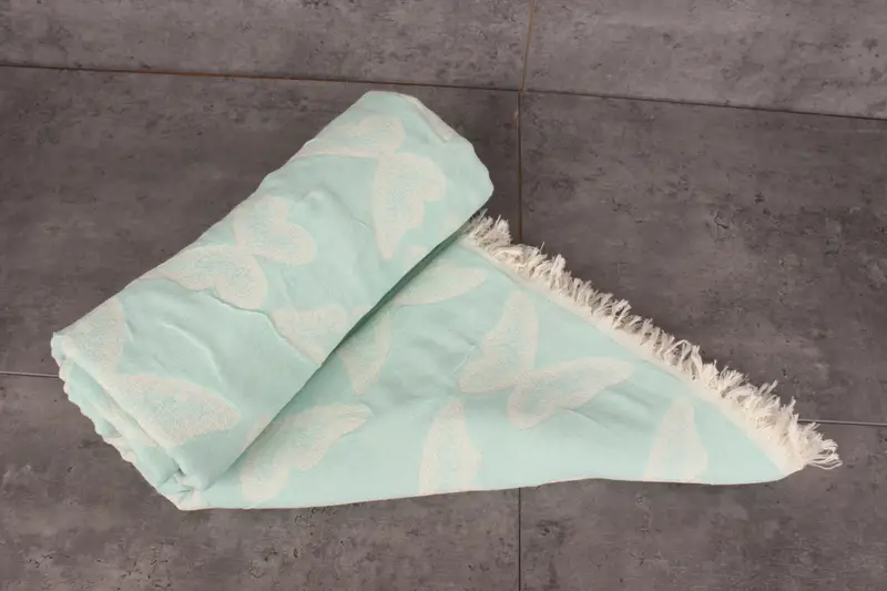 Shower Curtain, Gift For Her, 96x80 Cotton Butterfly Pattern Towel, Throw Blanket Couch, Housewarming Gift, Bridesmaid Gifts, Turkish Beach Blanket - 8