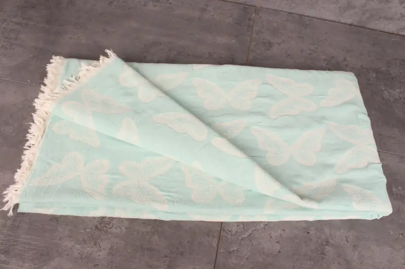 Shower Curtain, Gift For Her, 96x80 Cotton Butterfly Pattern Towel, Throw Blanket Couch, Housewarming Gift, Bridesmaid Gifts, Turkish Beach Blanket - 4