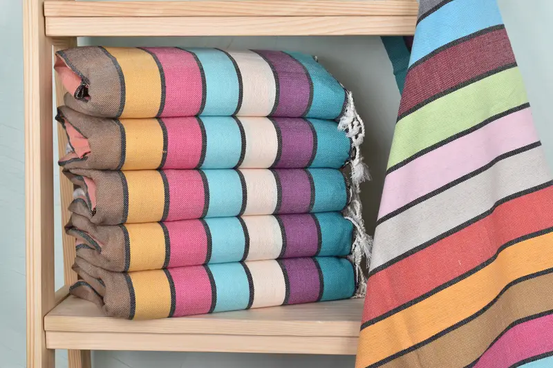 Wedding Gift, Lightweight Turkish towel, 70x40 Cotton Rainbow Towel, Best Beach Towel, Monogrammed Turkish Towel, Bridesmaid Proposal Gift - 2