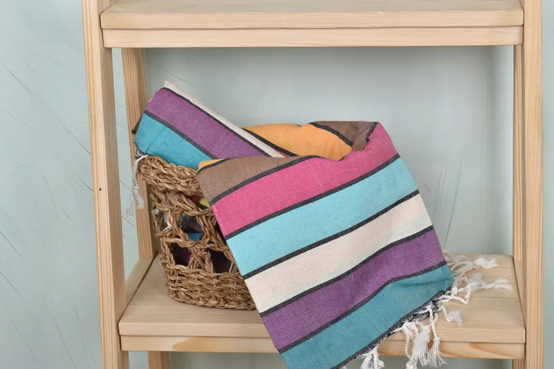 Wedding Gift, Lightweight Turkish towel, 70x40 Cotton Rainbow Towel, Best Beach Towel, Monogrammed Turkish Towel, Bridesmaid Proposal Gift - 4