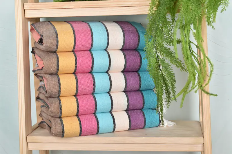 Wedding Gift, Lightweight Turkish towel, 70x40 Cotton Rainbow Towel, Best Beach Towel, Monogrammed Turkish Towel, Bridesmaid Proposal Gift - 1