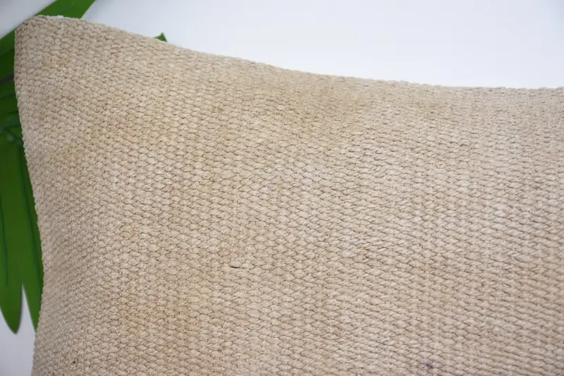 10x20 Beige Pillow Sham, Interior Designer Pillow, Pillow Sham, Chair Pillow Case, Turkish Kilim Pillow, Boho Pillow - 2