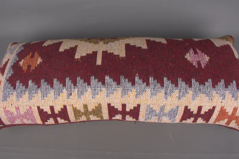 Turkish Rugs Pillow Cover, Luxury Cushion Case, Cushion, Handmade Kilim Cushion, 16x36 Beige Pillow Case, Vintage Pillow, Boho Pillow - 7