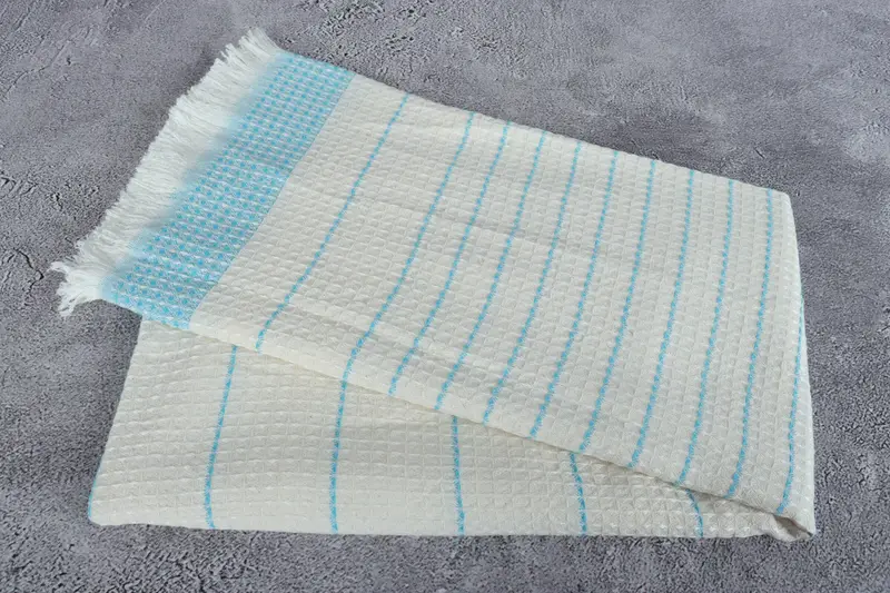 Summer Gift Ideas, Fouta towel, Peshtemal, Bridesmaid Gift, Monogram Turkish Bath Towel, Yoga Towel, Home Decor Gifts, 70x40 Cotton Waffle Towel - 6
