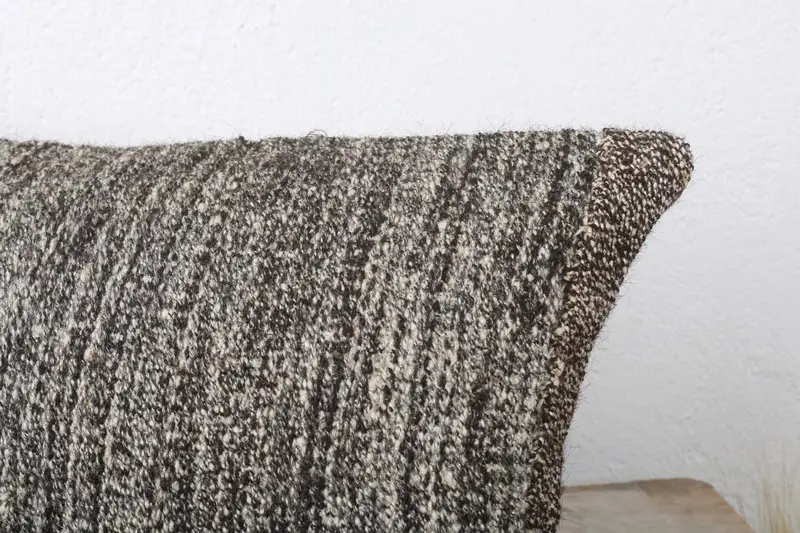 Tribal Cushion Cover, Vintage Kilim Pillow, Luxury Pillow, Pillow for Sofa, Pillow Cover, Interior Designer Pillow, 12x24 Brown Cushion - 5