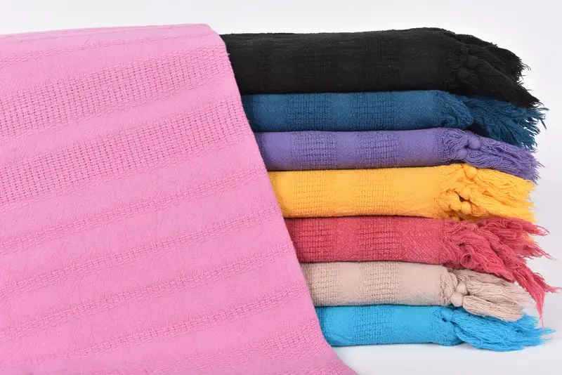 Custom Beach Towels, Custom Gift, Anniversary Gift For Her, 68x36 Cotton Stonewashed Striped Towel, Sand-free towel, Personalized Bridesmaid Gift - 1